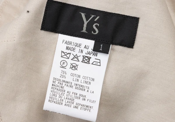 Y's Cotton Linen Poplin Pigment-Print Cargo Pants K-175285_017