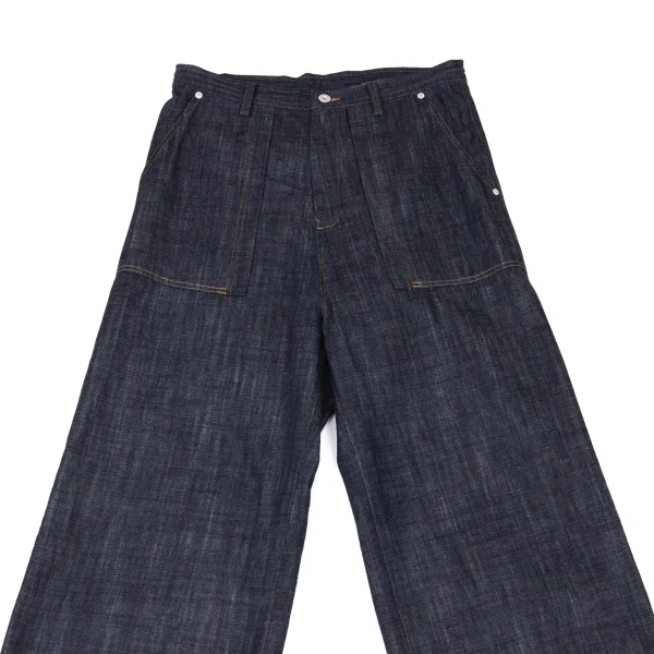 Y's Vinyl Patch Wide Denim Pants K-175286_002