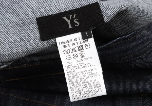Y's Vinyl Patch Wide Denim Pants K-175286_014