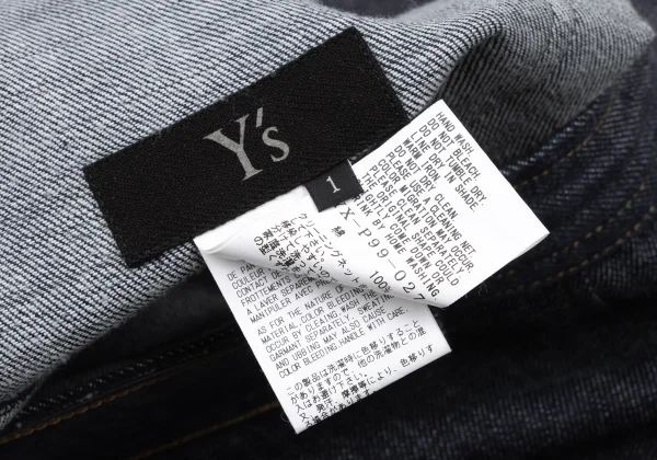 Y's Vinyl Patch Wide Denim Pants K-175286_015