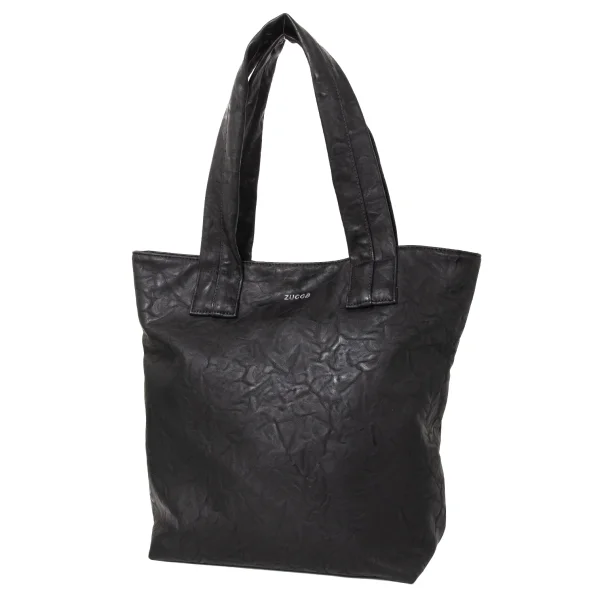zucca Logo Embroidered Embossed Tote Black  K-175289_001