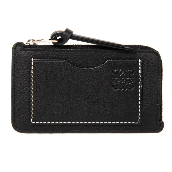 LOEWE Leather Coin & Card Case Black  K-175292_001