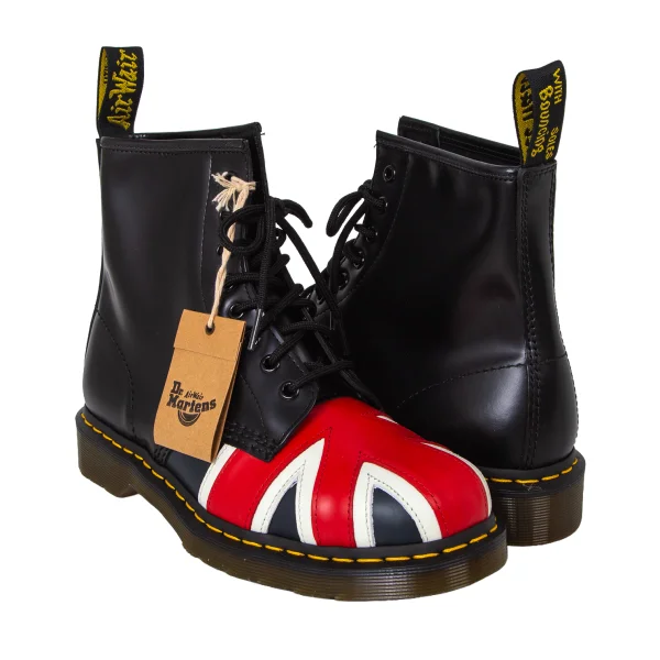 Dr.Martens 10950001 Union Jack ８ Holes Leather Boots Black UK7 K-175294_001