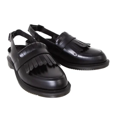 Dr.Martens VALENTINE Fringe Heel Strap Leather Shoes