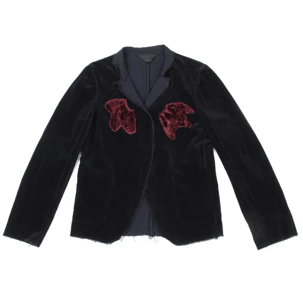 COMME des GARCONS Motif Patch Dyed Velour Jacket K-175306_002