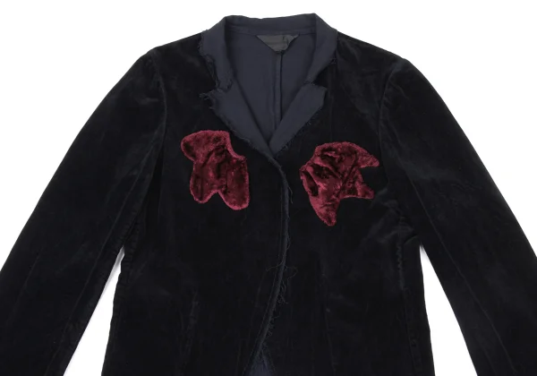 COMME des GARCONS Motif Patch Dyed Velour Jacket K-175306_003