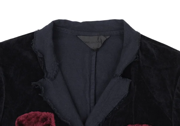 COMME des GARCONS Motif Patch Dyed Velour Jacket K-175306_004