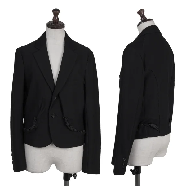 tricot COMME des GARCONS tuck Frill Wool Jacket Black S K-175308_001
