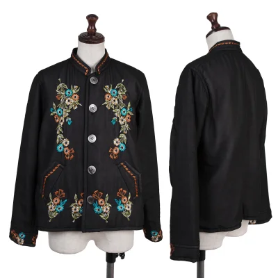 tricot COMME des GARCONS Floral Embroidery Padded Chiffon Jacket