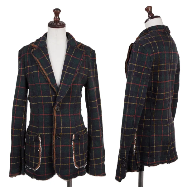 tricot COMME des GARCONS Check Knit Jacket Multi-Color S K-175310_001