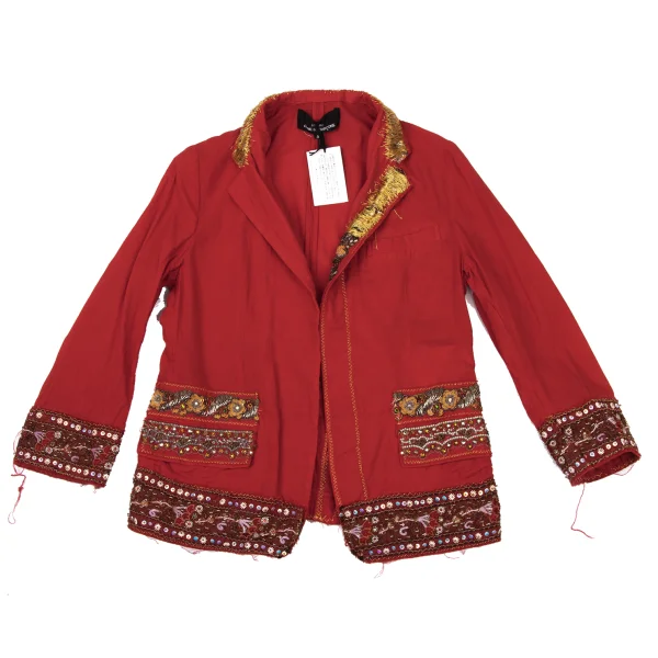 tricot COMME des GARCONS Dyed Ethnic-Style Embellished Shirt Jacket K-175311_002