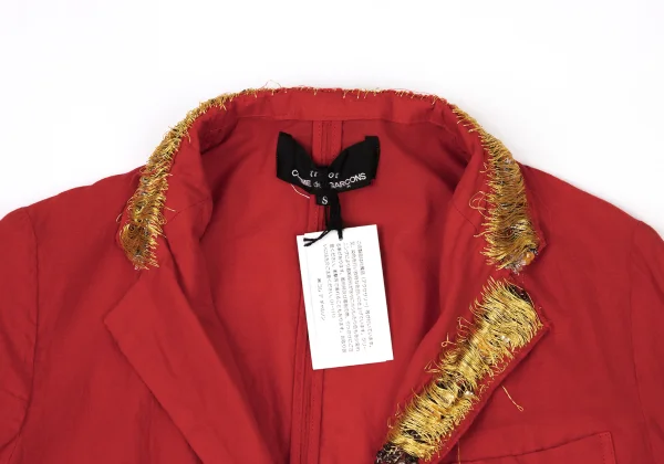 tricot COMME des GARCONS Dyed Ethnic-Style Embellished Shirt Jacket K-175311_004