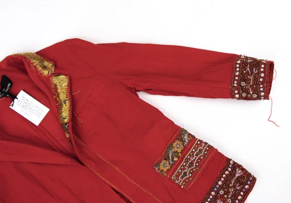 tricot COMME des GARCONS Dyed Ethnic-Style Embellished Shirt Jacket K-175311_007