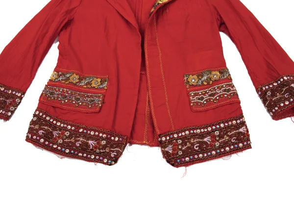 tricot COMME des GARCONS Dyed Ethnic-Style Embellished Shirt Jacket K-175311_009