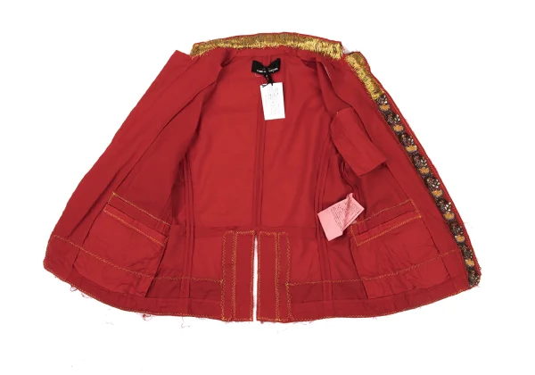 tricot COMME des GARCONS Dyed Ethnic-Style Embellished Shirt Jacket K-175311_012