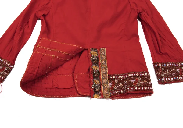tricot COMME des GARCONS Dyed Ethnic-Style Embellished Shirt Jacket K-175311_016