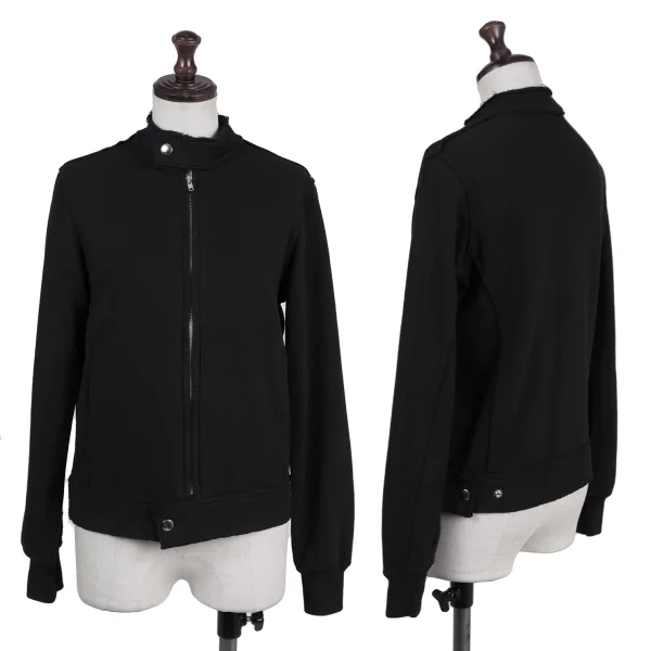 tricot COMME des GARCONS Cutting Zip-up Sweatshirt Blouson Black XS-S K-175312_001