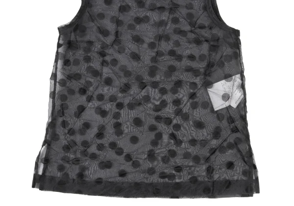 tricot COMME des GARCONS Flocked Dots Crinkled Sheer Tank Top K-175314_005