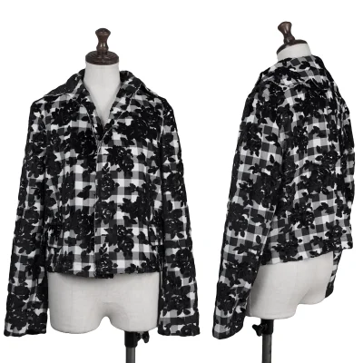 robe de chambre COMME des GARCONS Floral Flocked Check Jacket