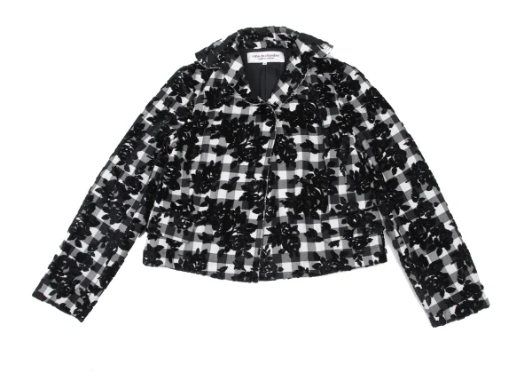 robe de chambre COMME des GARCONS Floral Flocked Check Jacket K-175316_002