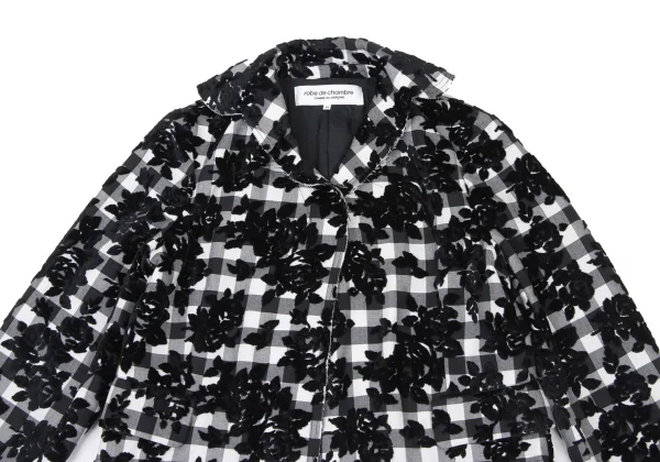 robe de chambre COMME des GARCONS Floral Flocked Check Jacket K-175316_003