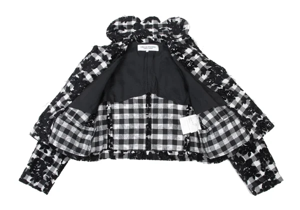 robe de chambre COMME des GARCONS Floral Flocked Check Jacket K-175316_009