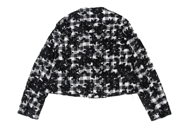 robe de chambre COMME des GARCONS Floral Flocked Check Jacket K-175316_010