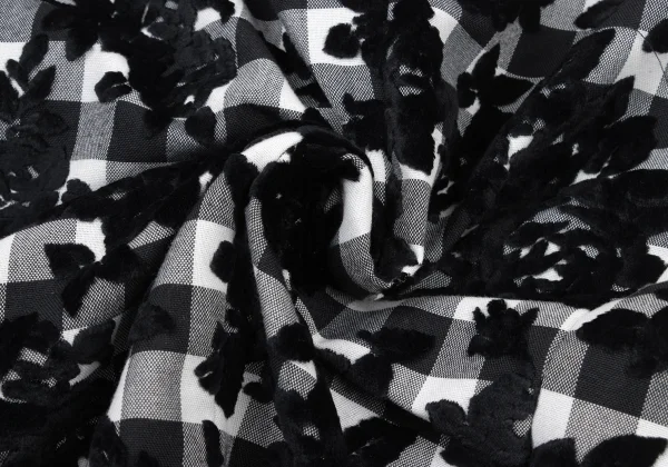 robe de chambre COMME des GARCONS Floral Flocked Check Jacket K-175316_012