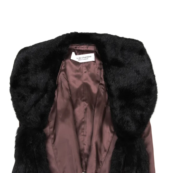 robe de chambre COMME des GARCONS Faux Fur Collar Cupro Vest  K-175317_003