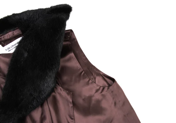 robe de chambre COMME des GARCONS Faux Fur Collar Cupro Vest  K-175317_005