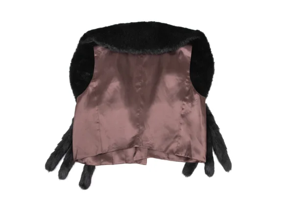 robe de chambre COMME des GARCONS Faux Fur Collar Cupro Vest  K-175317_012