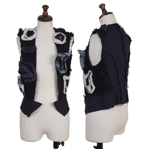 COMME des GARCONS Garment Dyed Polyester Corsage Vest Navy S K-175322_001
