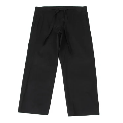 Yohji Yamamoto FEMME Stretch Cotton Drawstring Pants