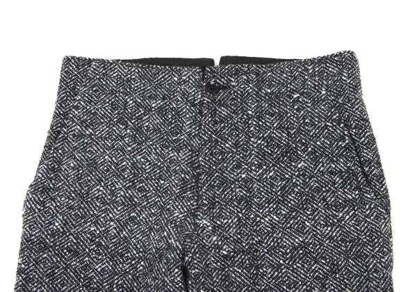 Yohji Yamamoto FEMME Silk Wool Geometric Tweed Pants K-175326_002