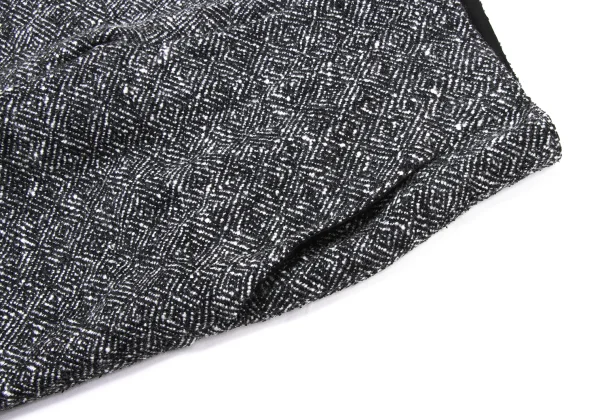 Yohji Yamamoto FEMME Silk Wool Geometric Tweed Pants K-175326_004