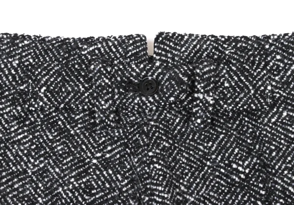 Yohji Yamamoto FEMME Silk Wool Geometric Tweed Pants K-175326_009