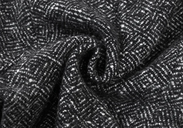 Yohji Yamamoto FEMME Silk Wool Geometric Tweed Pants K-175326_010