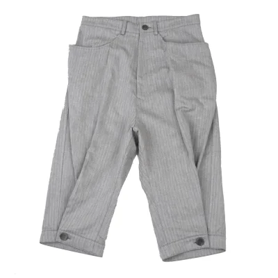 Y's Cotton Herringbone Dropped Crotch Pants