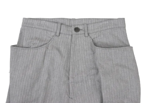 Y's Cotton Herringbone Dropped Crotch Pants K-175327_002