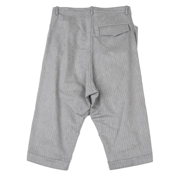 Y's Cotton Herringbone Dropped Crotch Pants K-175327_010