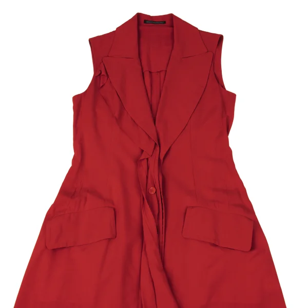 Yohji Yamamoto collections Rayon Front Drape Sleeveless Derss K-175338_003