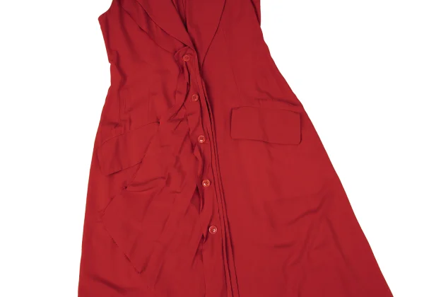 Yohji Yamamoto collections Rayon Front Drape Sleeveless Derss K-175338_010