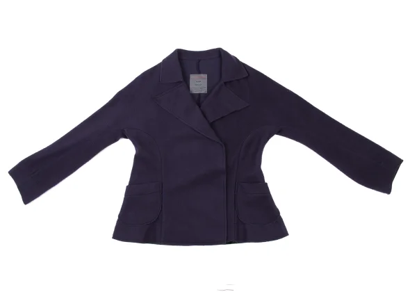 Yohji Yamamoto NOIR Wool Poly Buttonless Fleece Jacket K-175342_002