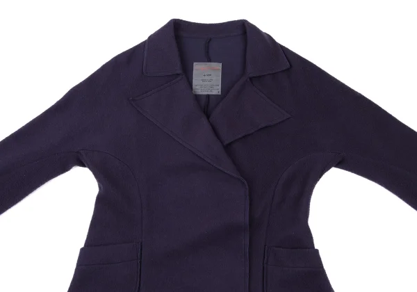 Yohji Yamamoto NOIR Wool Poly Buttonless Fleece Jacket K-175342_003