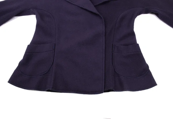 Yohji Yamamoto NOIR Wool Poly Buttonless Fleece Jacket K-175342_010