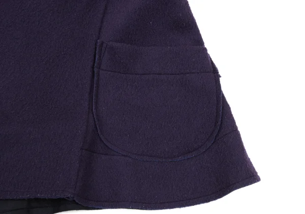 Yohji Yamamoto NOIR Wool Poly Buttonless Fleece Jacket K-175342_011