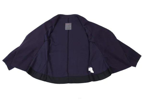 Yohji Yamamoto NOIR Wool Poly Buttonless Fleece Jacket K-175342_012