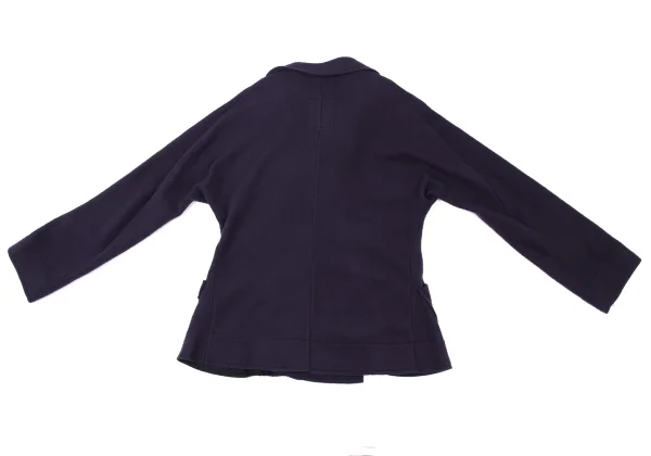 Yohji Yamamoto NOIR Wool Poly Buttonless Fleece Jacket K-175342_013