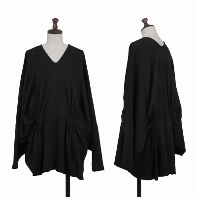 LIMI feu Wool Nylon Gather Design Dolman Top