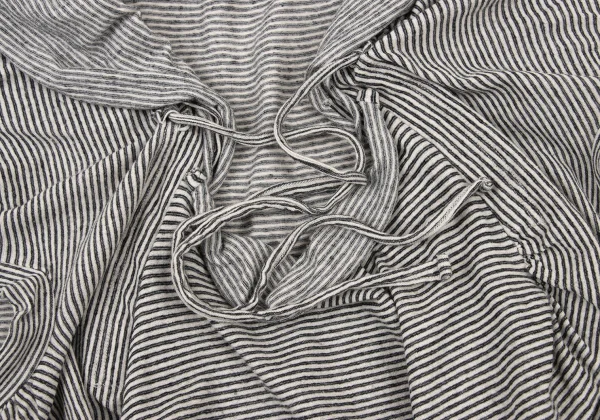 Y's Cotton Blend Cord Design Striped Top K-175346_005